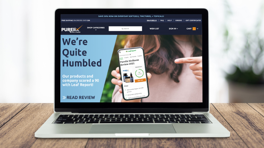 Purelix Wellness Custom eCommerce Website