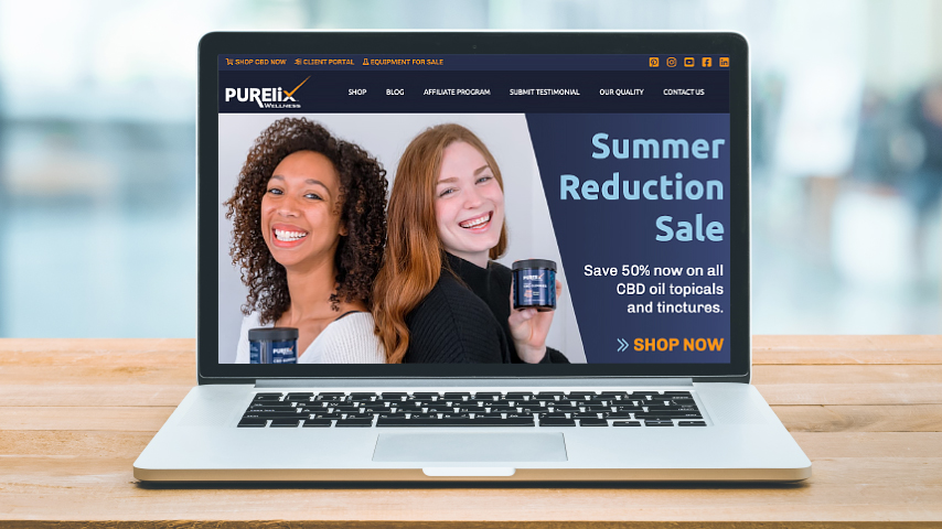 Purelix Wellness Custom WordPress Website