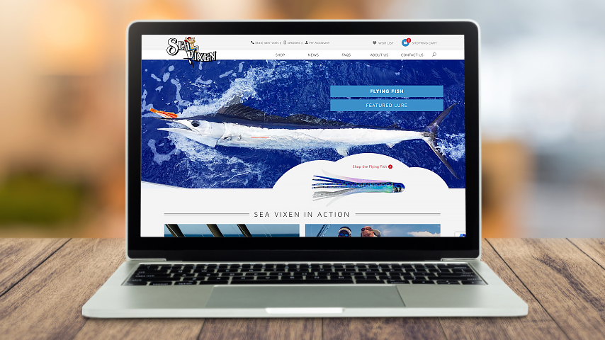 Sea Vixen Tackle Co. Custom eCommerce Website